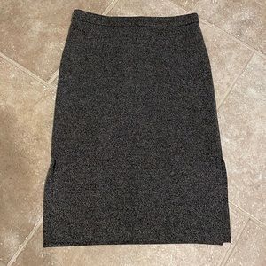 Ann Taylor Medium Skirt side‎ slits black white medium